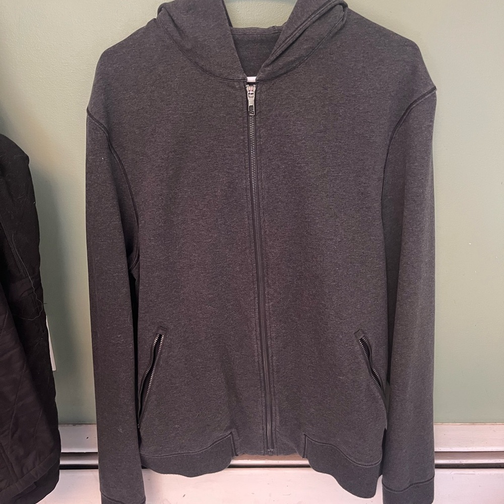 Lululemon Athletica Gray Zip Up Sweater with Hood